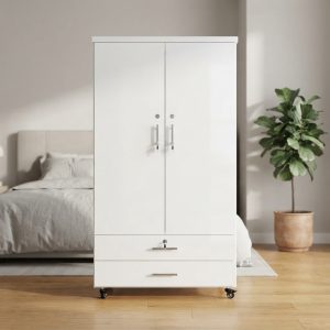 Two Large Drawer Wooden Cupboard – Wardrobe