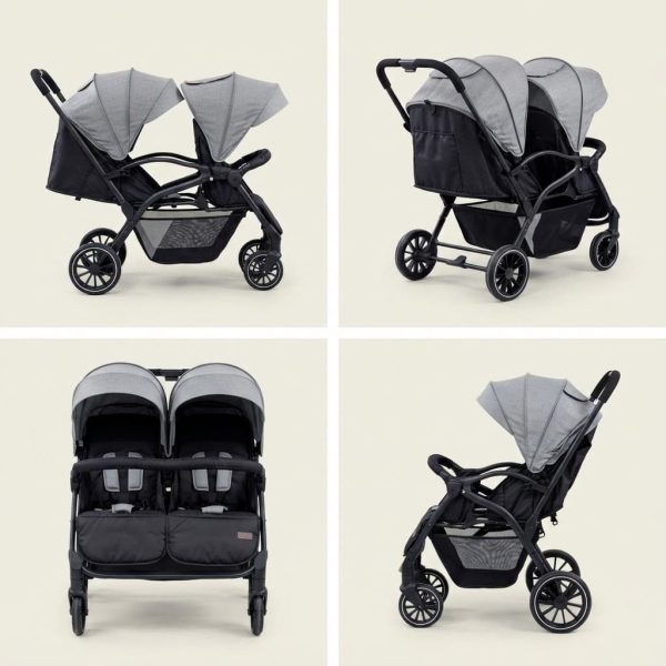 Kidilo Twin Stroller Pram Double Stroller LB200