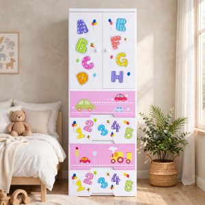Kideez Wardrobe - Alphabet Print -- 7 Layer