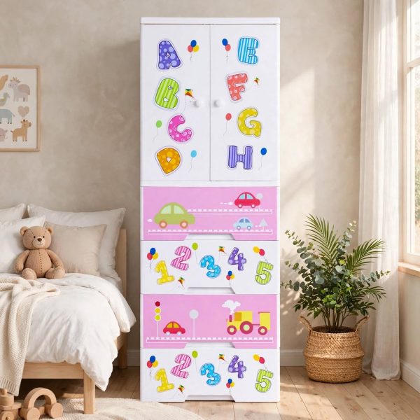Kideez Wardrobe - Alphabet Print -- 7 Layer