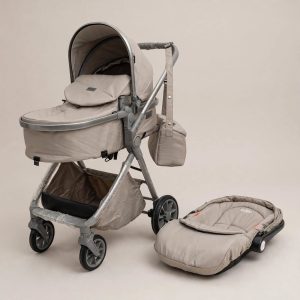 Kidilo Luxury 3-in-1 Baby Stroller, Car Seat & Mommy Bag Travel System
