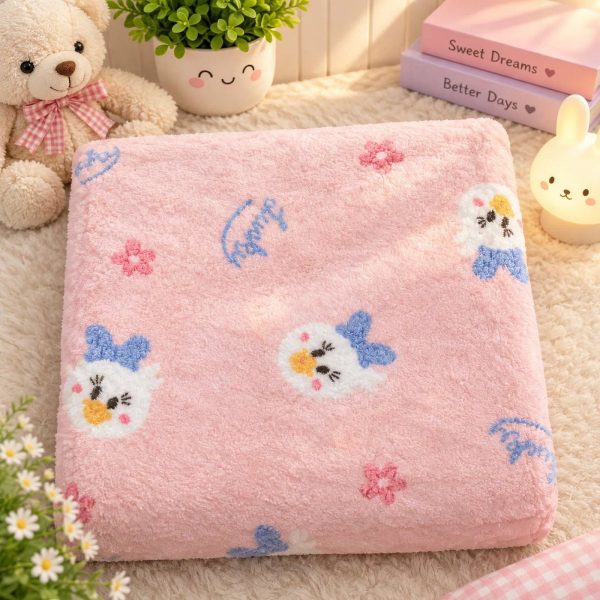 Duck Print Soft Fleece Baby Blanket