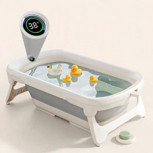 Foldable Fiber Bath Tub with Digital Temperature Display
