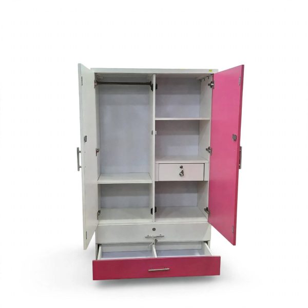 image_20261001_050911 (1) Dual-Tone Pink & White Wooden Wardrobe