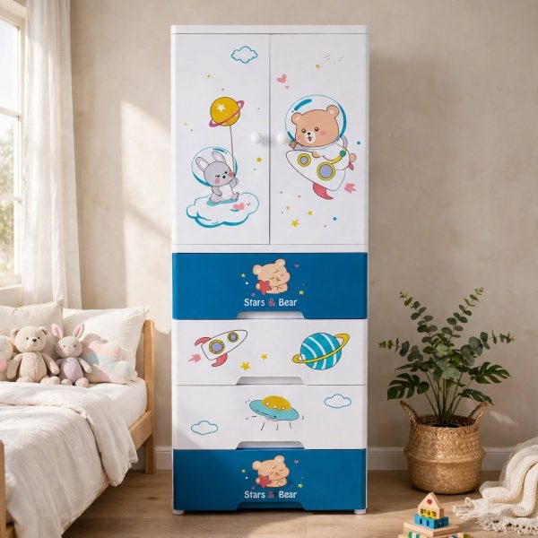 image_6c157b-edited-2 (1) Kideez Wardrobe - 7 Layer - Bear Space Print 4022