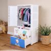 image_c3165b-edited (1) Kideez Wardrobe - 5 Layer - Bear Space Print 4022 BS-W