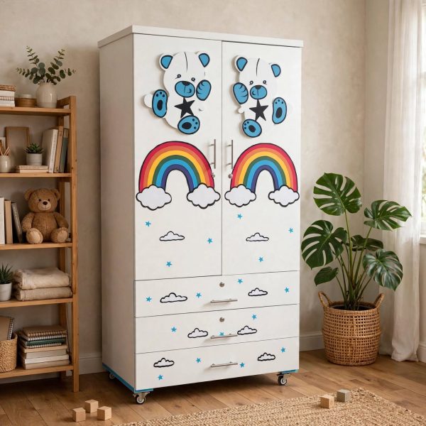 Rainbow Teddy Bear Kids Wardrobe    Size 2.5×5