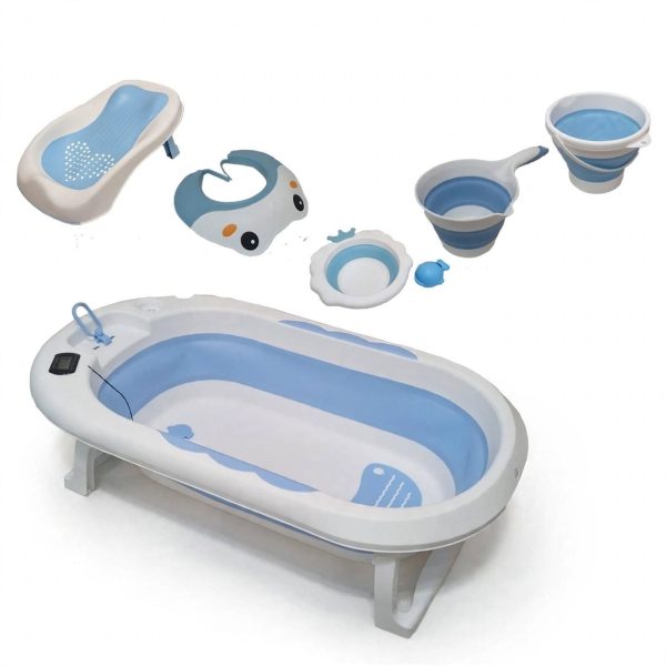 6-in-1 Baby Folding Bathtub Set