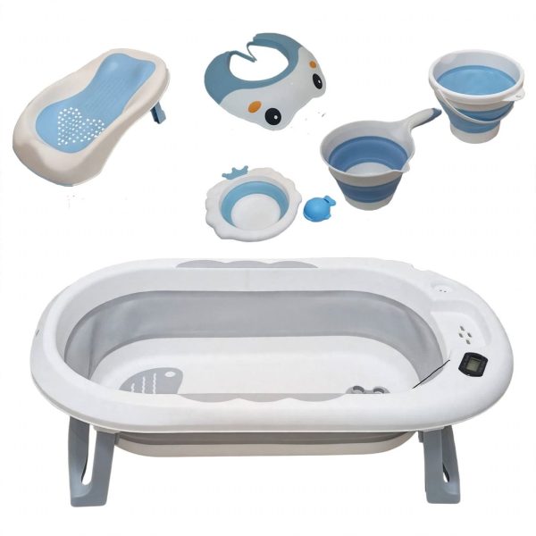 6-in-1 Baby Folding Bathtub Set