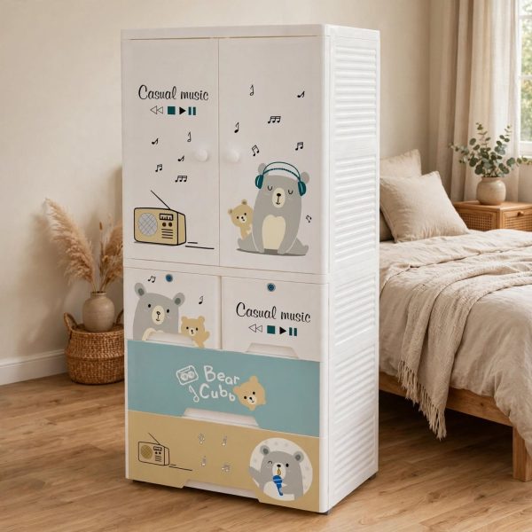 Cartoon Baby Wardrobe 4 Layer